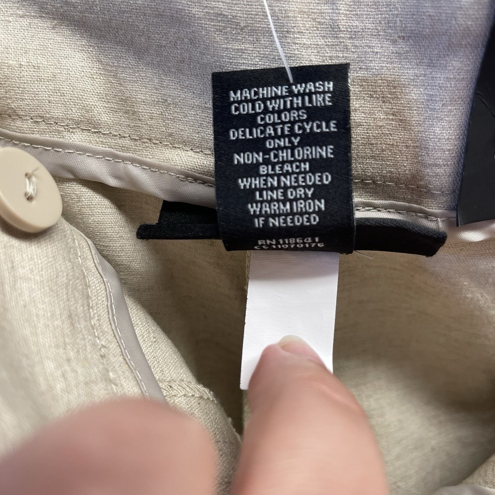 Lane Bryant Khaki Crop Dress Pants The Lena Moderately Curvy Stretch New Size 16 - Picture 6 of 7